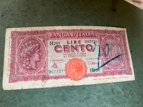 1943 banca italia cento - 1943,