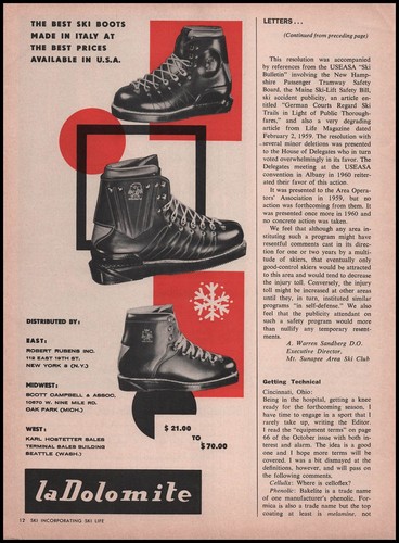 Scarponi sci neve 1960 la - da,