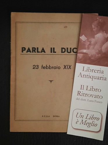 Mussolini benito parla - parla, il