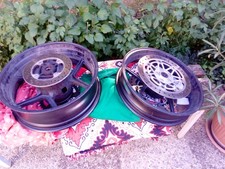 coppia cerchi kawasaki z750 2005 completi di dischi freno anteriori portacorona