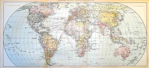 Carta geografica antica grande - carta,