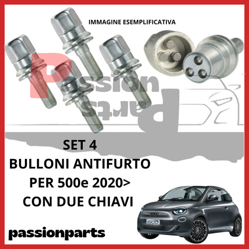 Kit bulloni antifurto cerchi - 4,