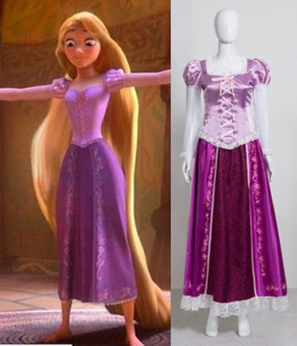 Costume cos adulto raperonzolo - cos,