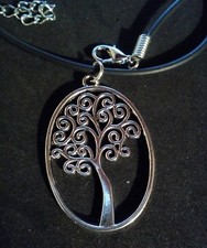 Collana caucciù + ALBERO VITA