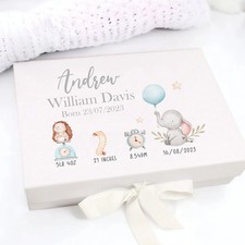 Box neonato personalizzato bambino animali