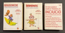 3 volumi Marco Travaglio BANANAS BERLUSCOMICHE Peter Gomez INCIUCIO