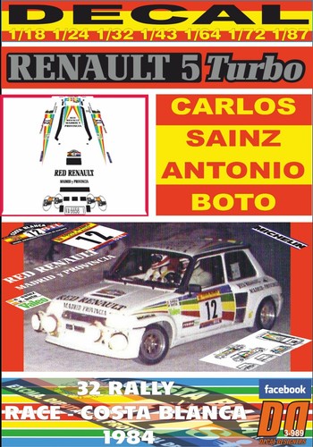 Decal renault turbo sainz - renault,