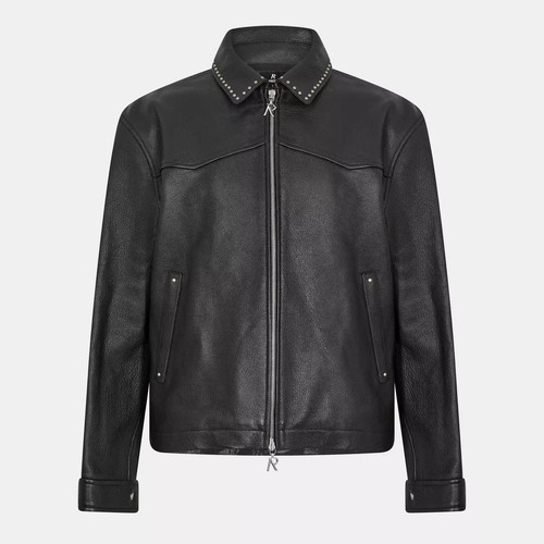 Zee giacca pelle uomo iron
