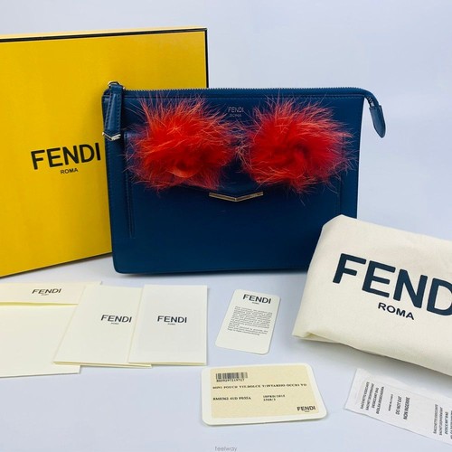 Fendi 8m0362 lamb - lamb, pouch