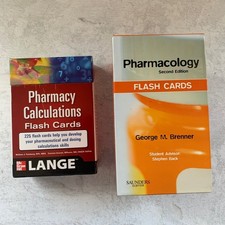 Lange Pharmacy Calculations & Pharmacology Flash Cards Lot Nursing Exam Prep