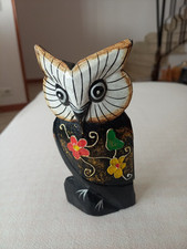 Gufo In Legno Portafortuna Cm.14 