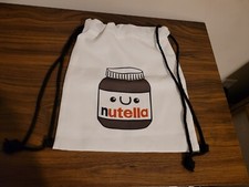 Zaino Borsa Nutella Bianco Con Coulisse Buone Condizioni