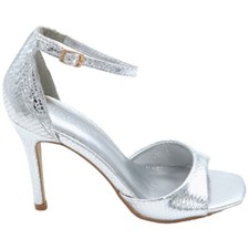SANDALO TACCO ARGENTO A PUNTA