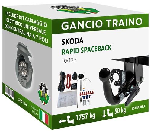 Gancio orizzontale estraibile - gancio,