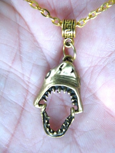 Collana squalo bronzo ottone - squalo,