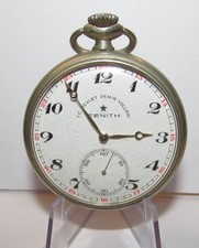 ANTICO OROLOGIO TASCA Zenith T.C. Devlet Demir Yollari RAILROAD OLD POCKET WATCH