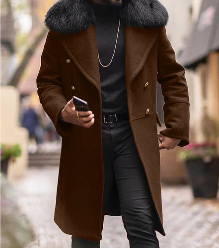 Cappotto uomo pelliccia trench