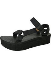 Sandali universali Teva Flatform donna misura 8 plateau nero cinturino scarpa casual