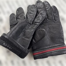 Gucci guanti righe pelle - gucci, in