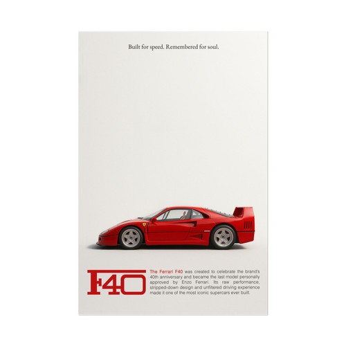 Poster ferrari f40 stampa - poster,
