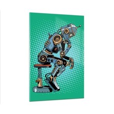 Quadro su Vetro 80x120cm Robot