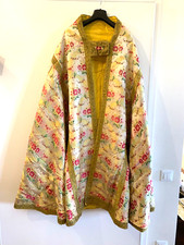 PIVIALE PIANETA DALMATICA STOLA VELO OMERALE CAMICE COTTA seta ricamata U700014