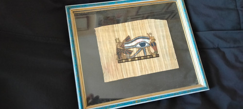 Quadro con papiro egiziano - con,