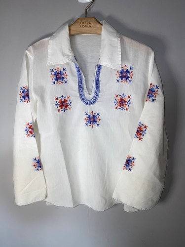 Camicetta boho bianca - , ricamata