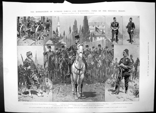 Stampa antica truppe - , turche