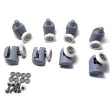 8 Rulli Per Box Doccia Set Rotelle Ricambio Ruote Anta Scorrevole Cuscinetti20mm