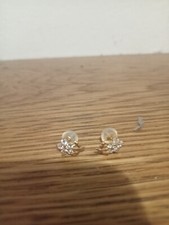 ORECCHINI D'ORO  18 K CON ZIRCONI STELLINA NUOVI