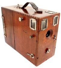 Ernemann Tropical Wood Detective Camera Edison 95B 9x12cm plates 1895.