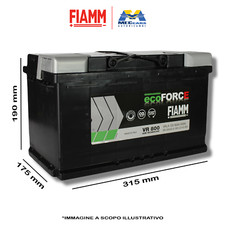 FIAMM BATTERIA 12V 80AH 800A AGM VR800 START & STOP 7906201 315x175x190 mm