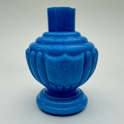 Vintage french blue milk glass - french,