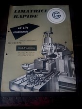 GARAVAGLIA LIMATRICI RAPIDE OFFICINA MECCANICA MACCHINE UTENSILI EPOCA