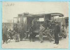 foto Autofficina Militare Mercedes - soldati e moto - WW1 - 1^ Guerra Mondiale ?