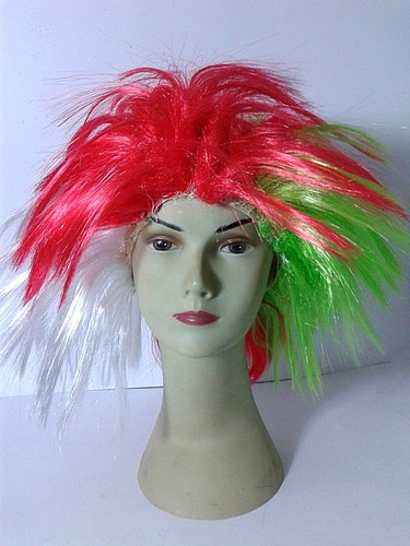 Carnevale parrucca tricolore - parrucca,