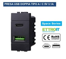 PRESA USB CON CONNETTORE TIPO