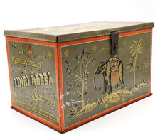 LUIGI ROSSA DI VERCELLI  SCATOLA DI LATTA DA COLLEZIONE - D'EPOCA