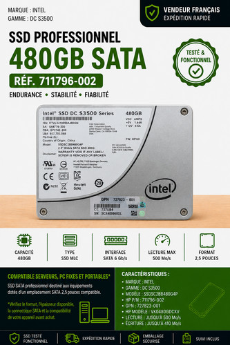 Intel s3500 hpe - intel, 480gb
