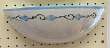 Applique Parete In Ceramica Smaltata Decoro Azzurro