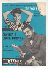 Spartito DOMENICA E' SEMPRE DOMENICA Musical UN PAIO D'ALI - 1958 Gorni Kramer 3