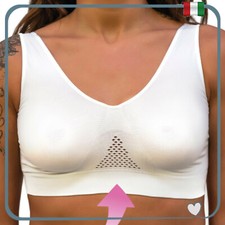 Reggiseno Contenitivo Donna Top Sportivo Senza Ferretto Fitness Palestra Running