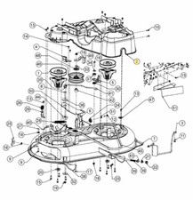 Copertura piatto di taglio ORIGINALE MTD trattorino tagliaerba LT1NS92 631-08231