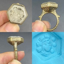 Il re di Roma raro anello antico re romano intaglio