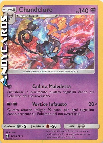 Chandelure 103 214 rara - chandelure, 103/214