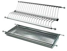 SCOLAPIATTI INOX DA INCASSO CON VASCHETTA RACCOGLI GOCCE  cm.56  con vasca