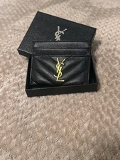 Porta carte Ysl nero con logo
