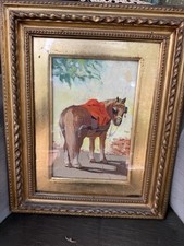 Dipinto Antico Olio Su Tavola 1948 Roma