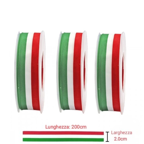 Rotoli nastro raso tricolore - 3,